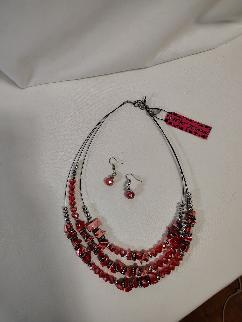 Betsey Johnson Necklace And Earrings Set